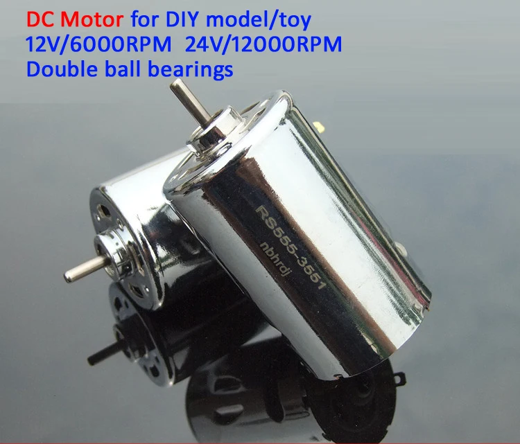 12V6000RPM 24V12000RPM DC Motor for DIY model toy carin DC Motor from