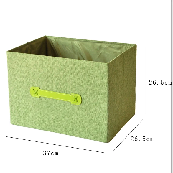 

37*26.5*26cm NEW PRODUCTS Linen Catoon basket folding storage basket storage Toy box organizer Round Container