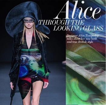 

Print silk chiffon summer mulberry dress fabric