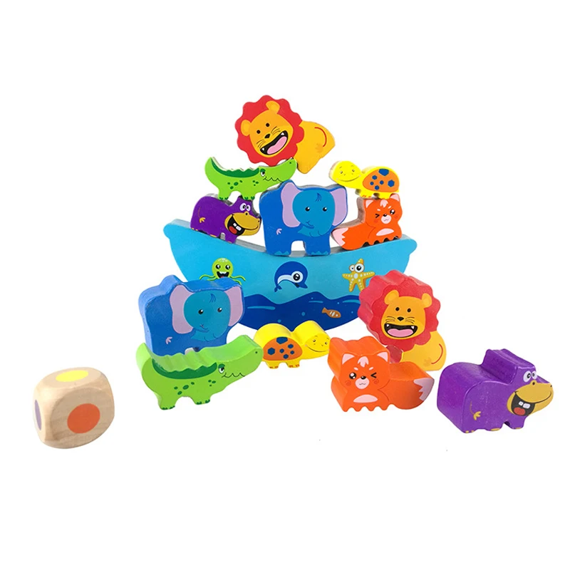  Kids Wooden Montessori Educational Toys For Children 3D Puzzle Clever Board Montessori Balance Toy  - 32901757053