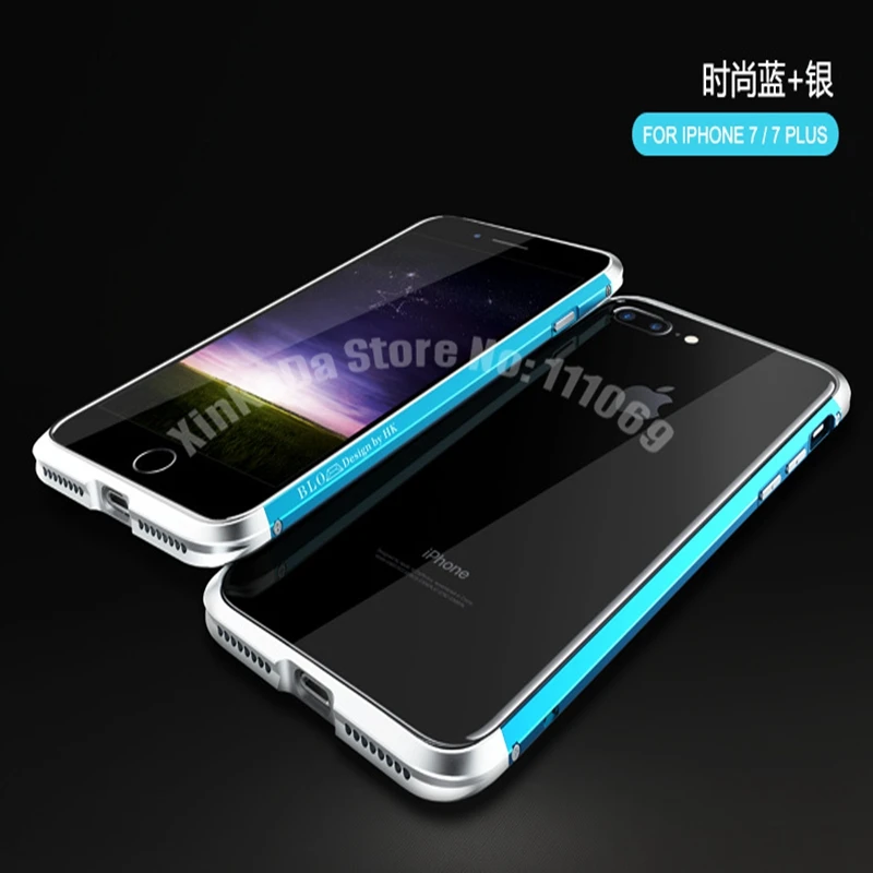 Bumper para Iphone Botão para Iphone7 Ultrafino Aviação Aluminum 7 6 s Plus Prismatic Forma Quadro Metal Cover Bumper 20 Pcs Dhl 14 Para iPhone 7 6 6 S plus