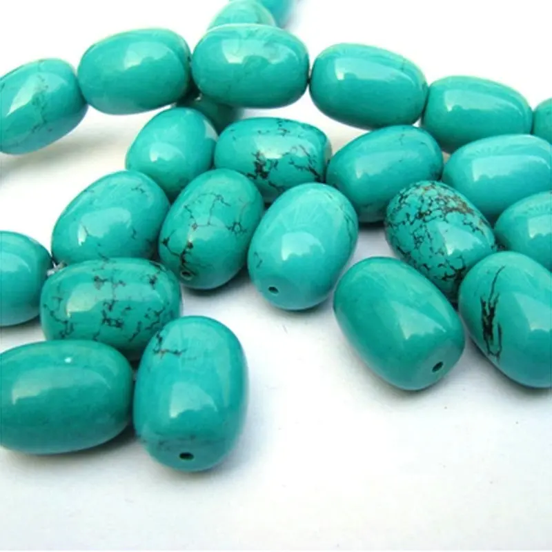 

100% Natrual Turquoise Spacer Oval Beads for DIY Bracelet Necklace Making Fine Jewelry Accessories Findings&Components