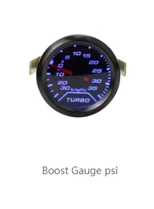 " 52 мм Автомобильный турбо Boost Gauge PSI дымовой циферблат Синяя светодиодная лампа для дома автомобильный метр Автомобильный датчик