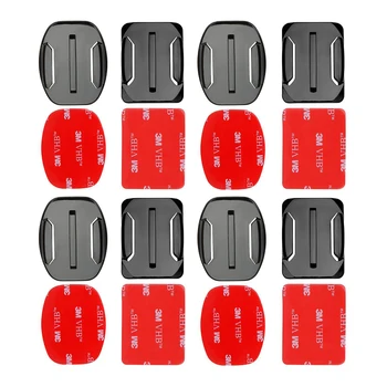 

8pcs Flat Curved Base Mount and Adhesive Stickers for GoPro Hero 5 6 4 3+ 3 Yi 4K SJCAM SJ4000 Mount for Gopro Accessories Set
