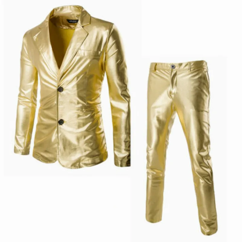 Mens Blazer Suit Coat Pants Slim Fit Tuxedo Trousers Formal Wedding Groom US