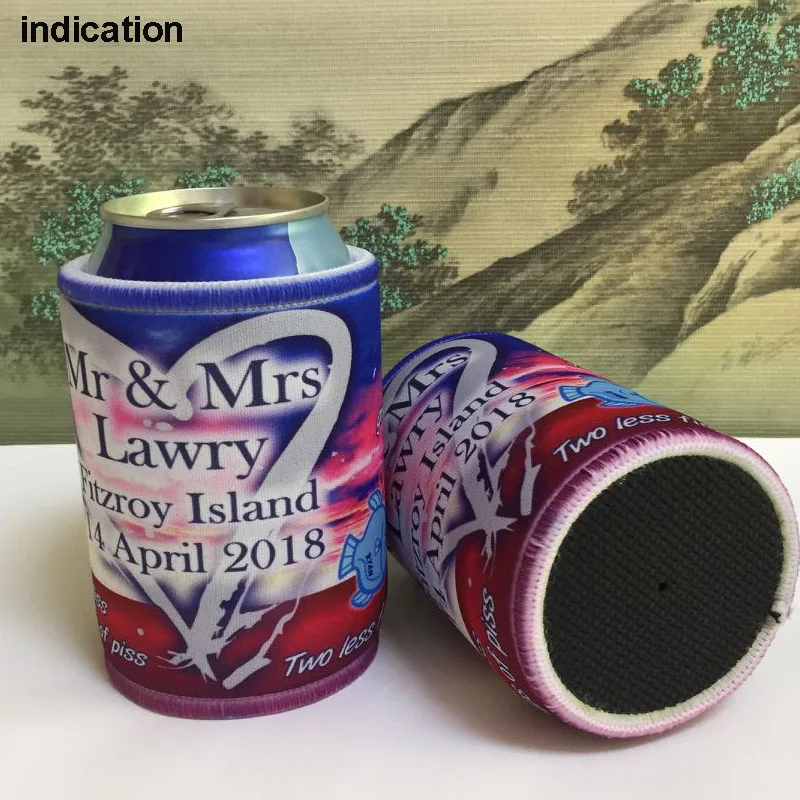 200ชิ้น/ล็อตงานแต่งงานที่กำหนดเองของขวัญ Stubby ผู้ถือขวด Neoprene Cooler Thermos Cool กระเป๋า