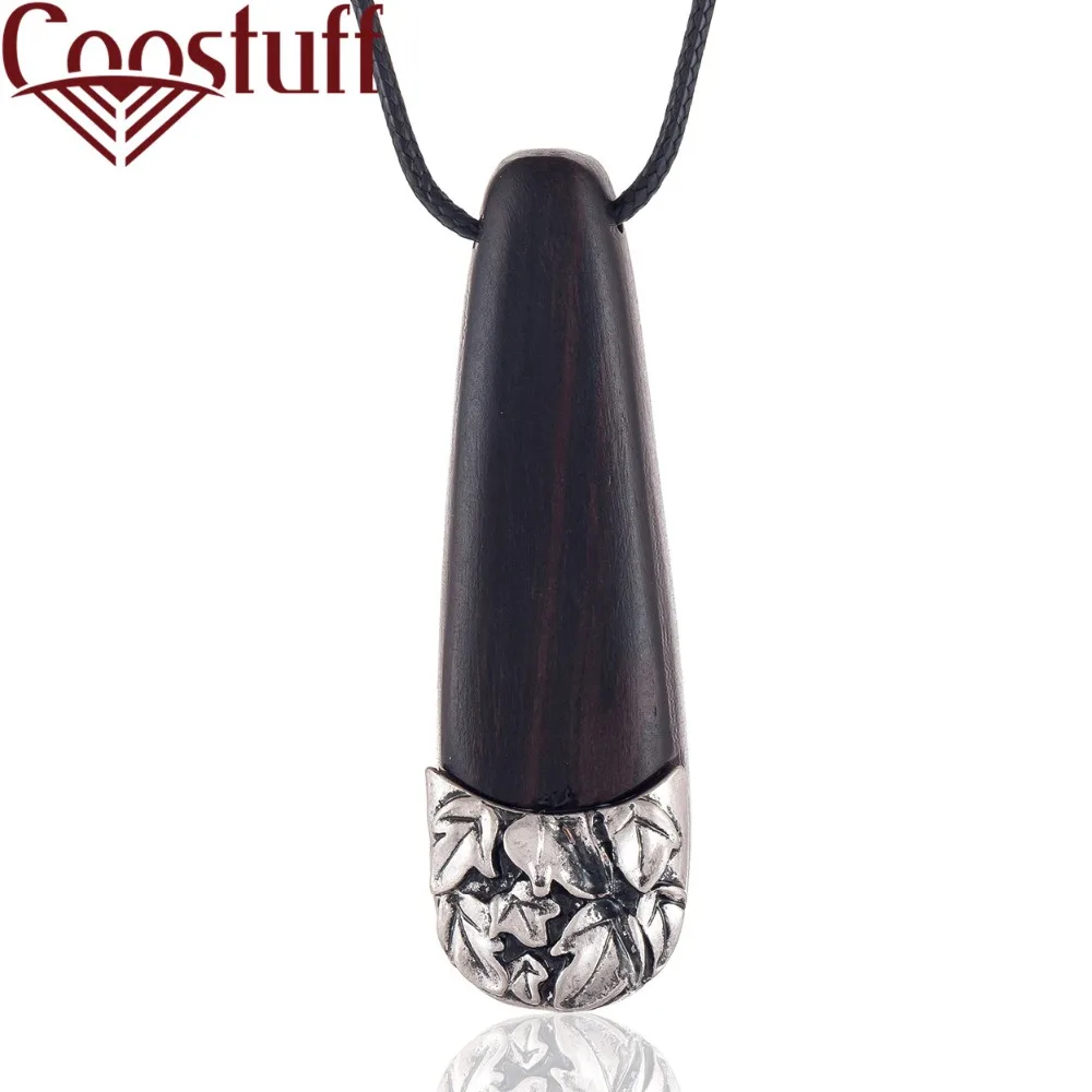 

Handmade Black Sandalwood Pendant Long Necklace Woman statement necklaces & pendants women Jewelry collares mujer colar choker