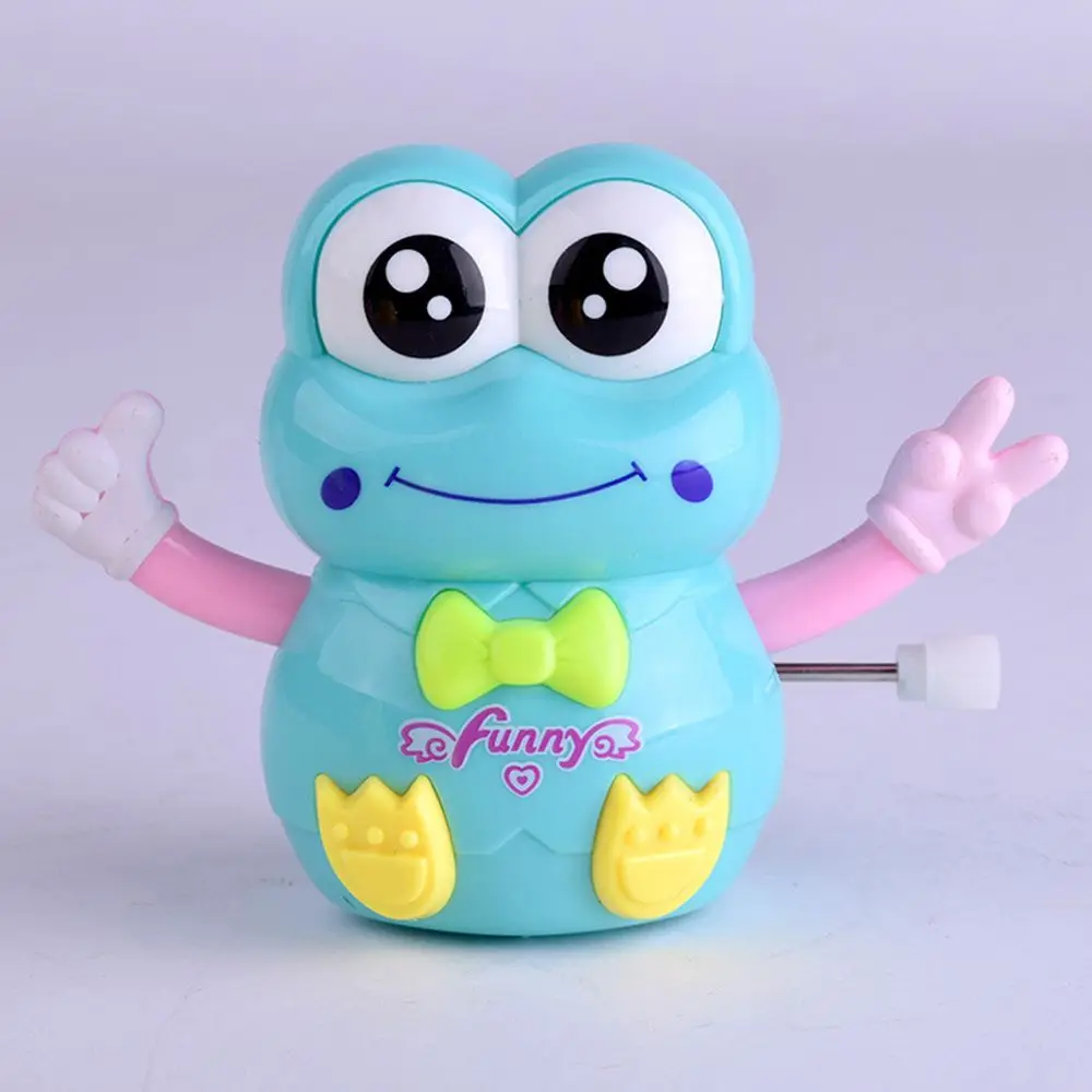 New 1 PC Cartoon Lovely Frog Animal Shape Wind Up Toy Early Educational for Children Plastic Colorful Clockwork Toy Kids Gift