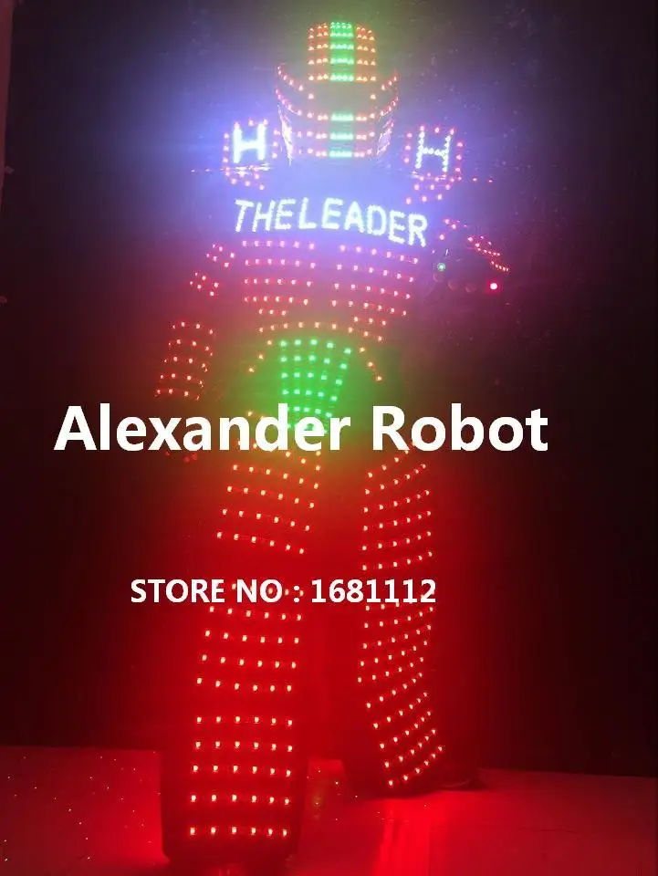 Светодиодные Костюм/LED одежда/легкие костюмы/LED Робот костюмы/kryoman робот/Александр робот