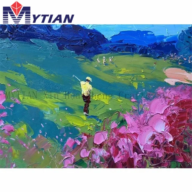 DIY Golf Course Diamond Painting Full Square Round Drill Diamond