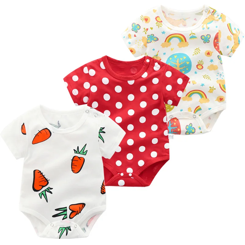 

Cartoon Pattern Baby Boy Summer Casual Outfts Baby Girl Lovely Cotton Bodysuit