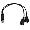 HOT 30cm Y Splitter Hub Power Cord Adapter Cable USB 2.0 A Male To 2 Dual Female Jack ► Photo 3/6
