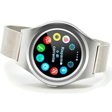 Сталь ремень выберите SIM интеллектуальные Беспроводные устройства MTK2502 Bluetooth 4.0 круговой Смарт часы для iPhone IOS телефона Android