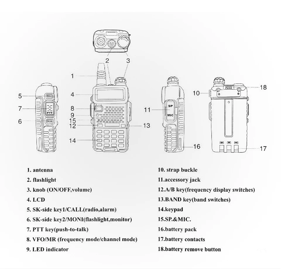 Talkie com Fone de Ouvido Estação de Rádio Baofeng Além Disso Uhf - 10 km Vhf Walkie Ptt Handheld Portátil Hotel cb Carro Amador hf 2pcs Bf-f8 11 Telefonia e Comunicação
