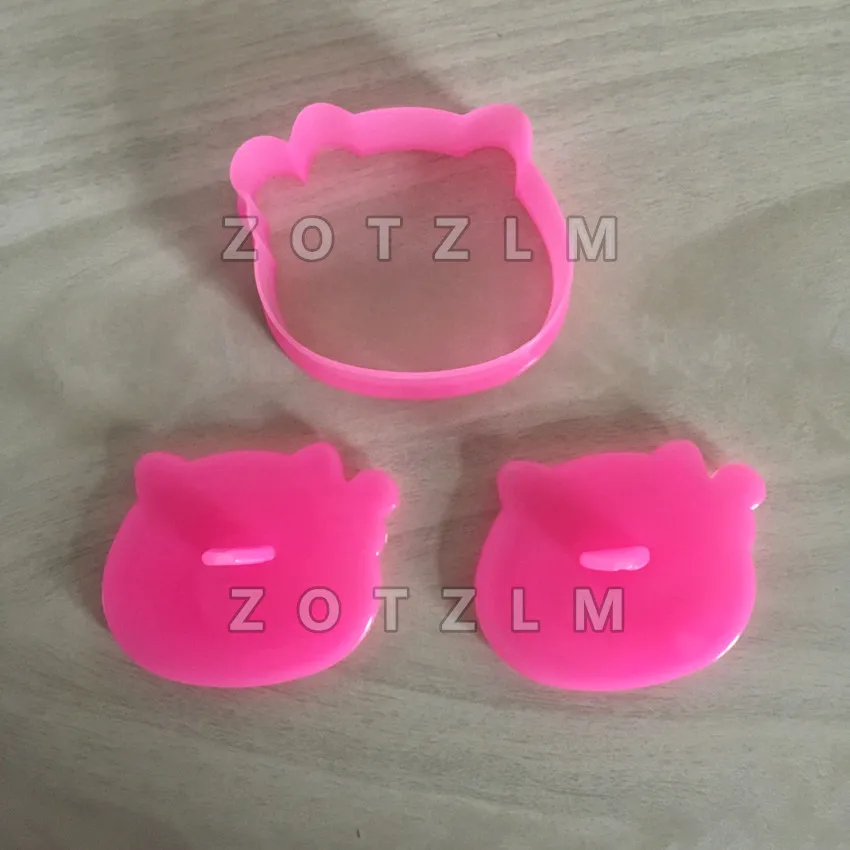 2 шт./набор с изображением из мультфильма Lucky Cat Maneki Neko пластиковые формочки для печенья Confeitaria форма для торта, 1 рамка+ 2 прессованные пластины SLP071