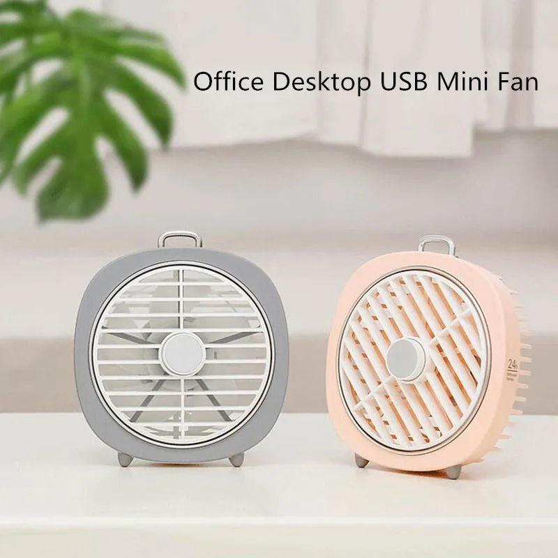 

USB Mini Fan Office Desktop Electric Fan 3 Modes Speed Portable Air Cooler 3 Colors