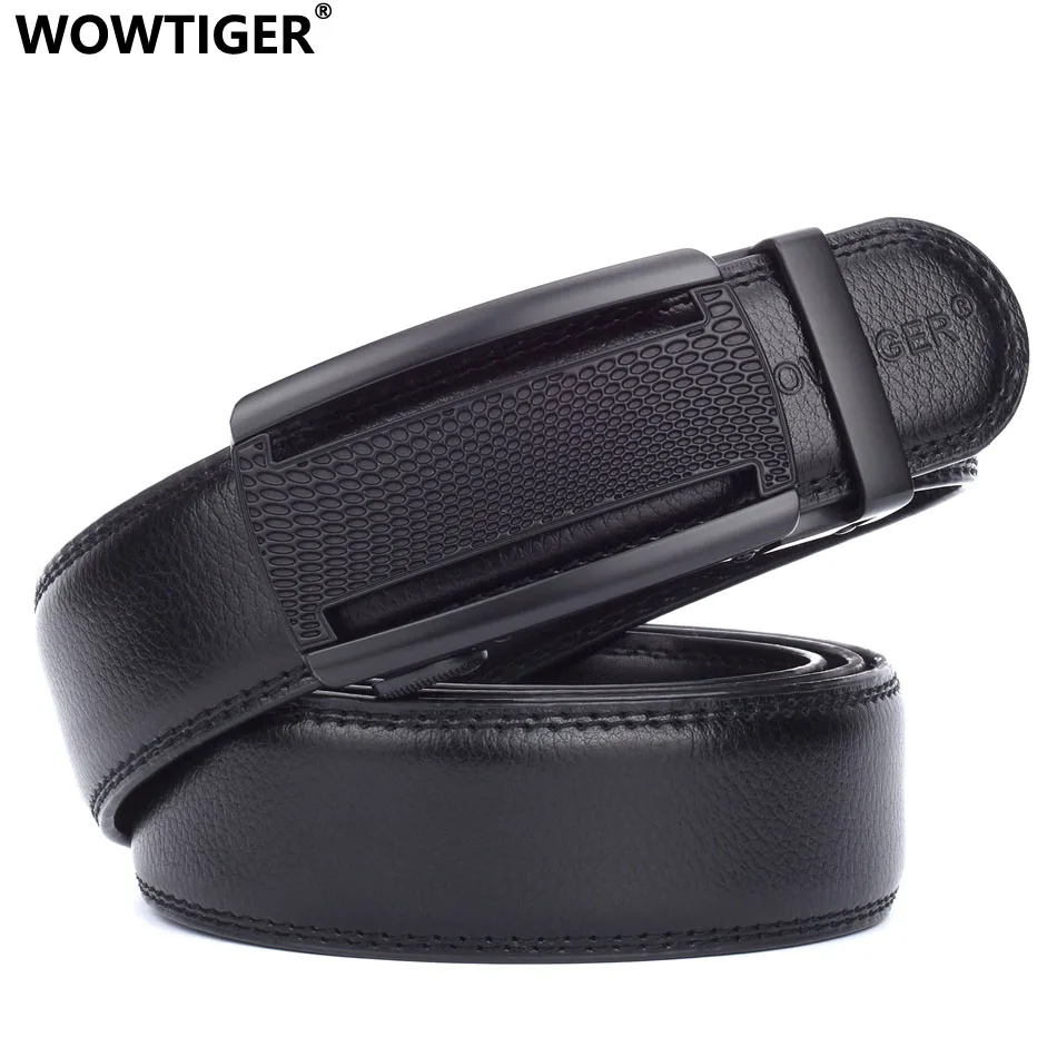 

WOWTIGER Mens Luxury Leather Strap Male Automatic metal Buckle Belts For Men Waistband ceinture cinto masculino Belt