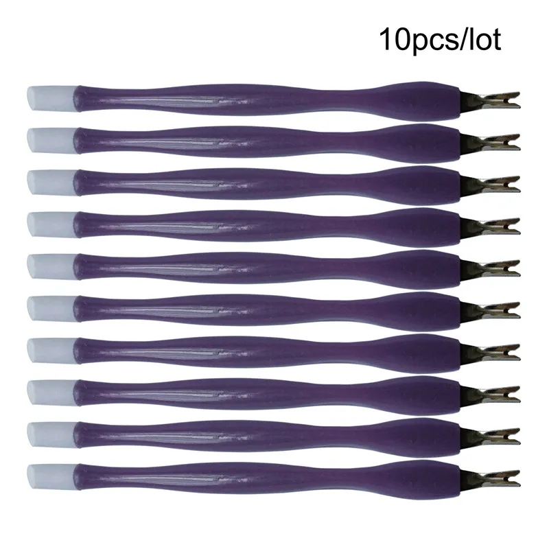10pcs /lot 2 Ways Manicure Nail Art Tools Clean Nails Dead Skin Fork