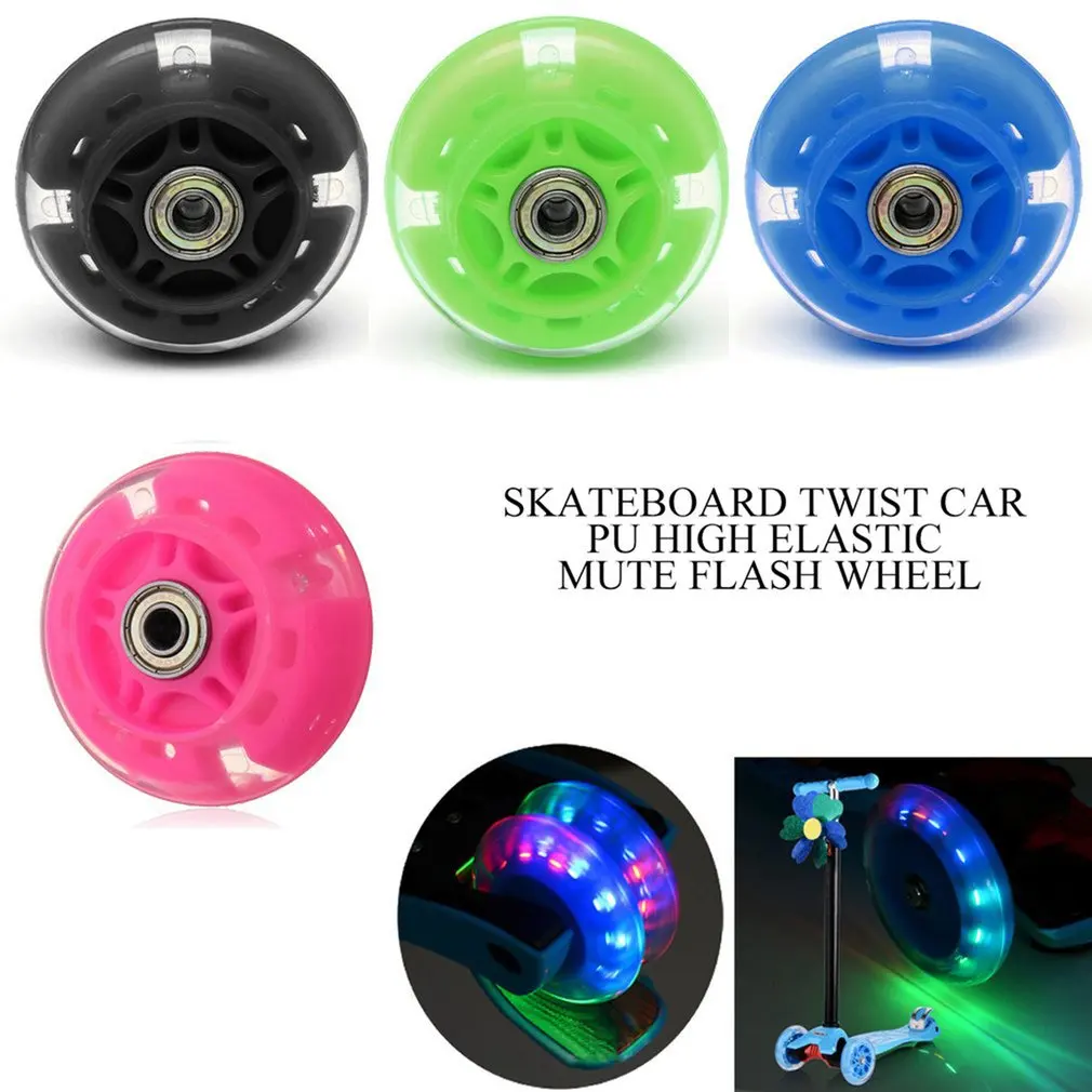 80Mm Led Flash Wheel Mini Or Maxi Micro Scooter Flashing Lights Back Rear Abec-7