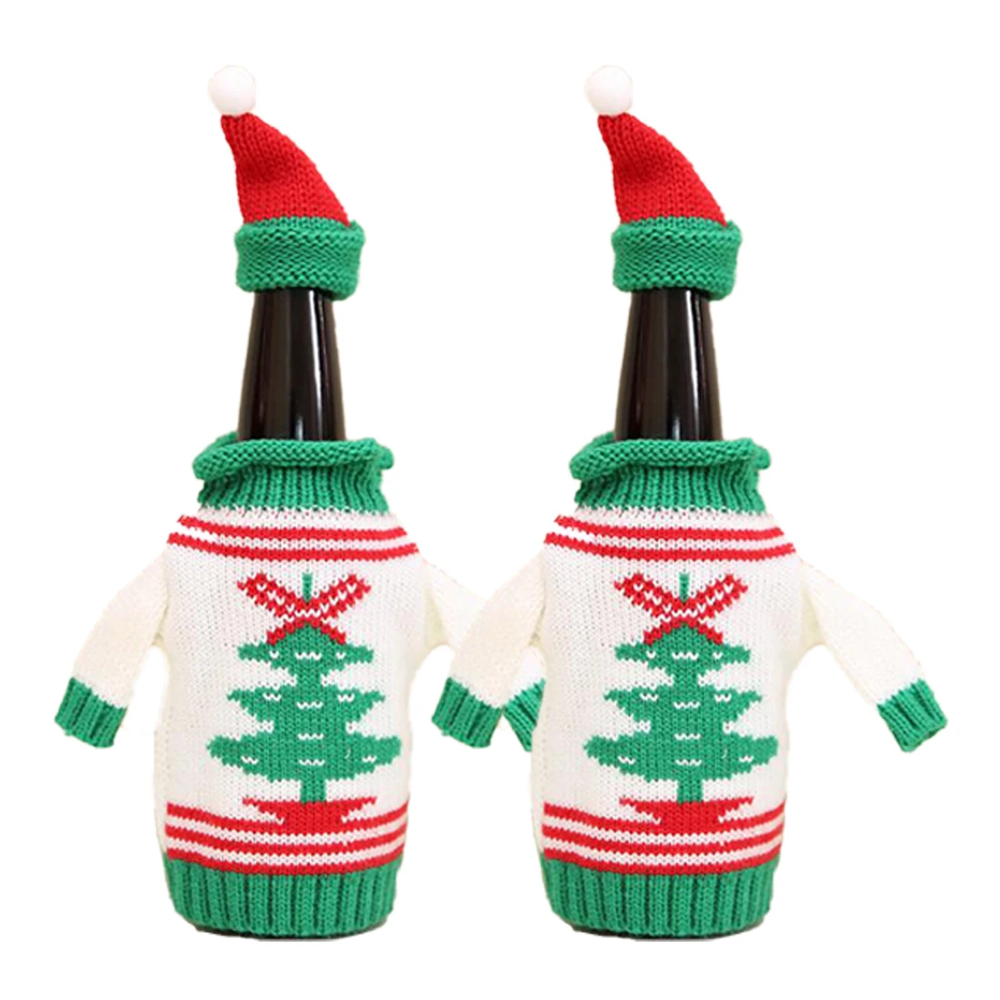 

New Years Supplies Christmas Wine Bottle Cover Bag Banquet Christmas Dinner Party Xmas Plush Cute snowmen Table Decor