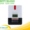 20A MPPT Solar Charge Controller 12V 24V Auto LCD Max 100V PV Input Solar Regulator for AGM Lead Acid Gel Lithium Battery ► Photo 1/6