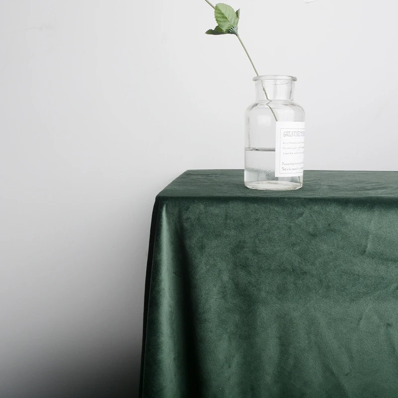 Бархатная скатерть, современный минималистичный бархатный тканевый журнальный столик, скатерть для обеденного стола RUIYEE, брендовая скатерть для украшения дома - Цвет: Зеленый