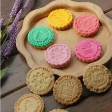 Unopan DIY выпечки печенья украшения печати формы 5 узор+ 5 деревянной ручкой выпечки инструмент 5 шт./компл