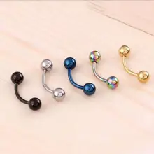 Нержавеющая Сталь Нос пупка губы бровей уха перегородки Хрящ Пирсинг Украшения для тела пикантные бары серьги-кольцо для женщин и