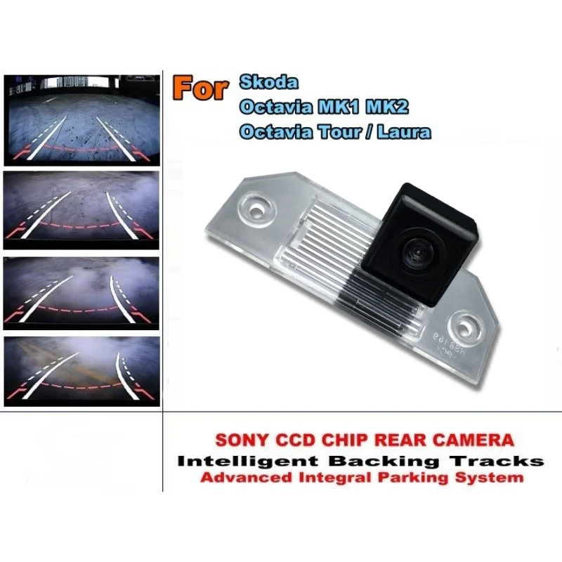 

For Skoda Octavia Tour / Laura Intelligent Dynamic Trajectory Tracks Rear View Camera HD CCD Reverse Camera Parking Assistance