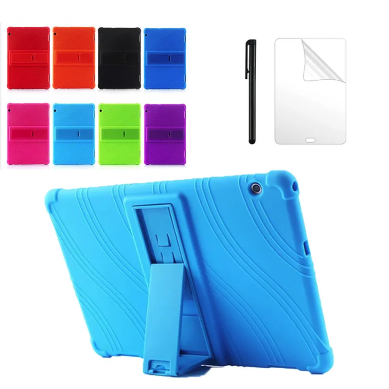 

Silicon Case For Huawei MediaPad T5 AGS2-W09/L09/L03/W19 10.1"Tablet stand cover for huawei mediapad T5 10 Soft case +Film
