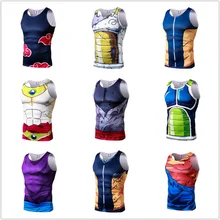 Плотный жилет с 3D принтом «Семь Драконий жемчуг Гоку» футболка для бодибилдинга «Вегета» супер футболка Saiyan летняя одежда