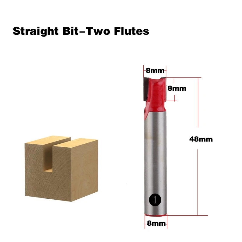 1 шт. 8 мм хвостовик высокого качества короткий прямой/Dado маршрутизатор бит Набор 8,10, 12,14 мм Диаметр дереворежущий инструмент-Chwjw