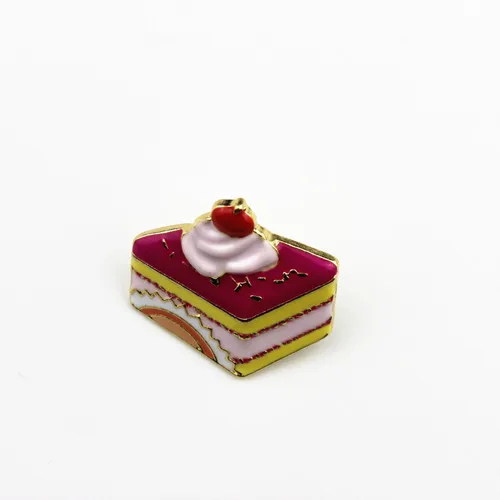 Timlee X253 мультфильм маленький и чистый и свежий прекрасный торт Милая брошь булавки, модные ювелирные изделия оптом - Окраска металла: 2