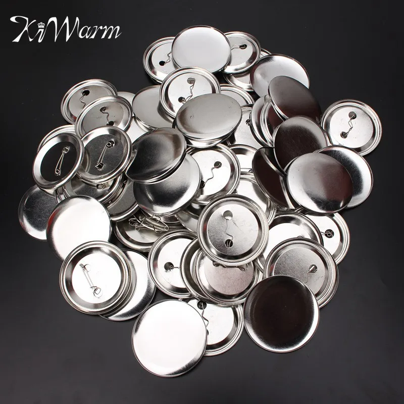 

50Pcs/set 2 1/4" 58mm Metal Blank Badge Pin Button Parts Supplies for Clothes Badge Button Maker Metal DIY Crafts Materials