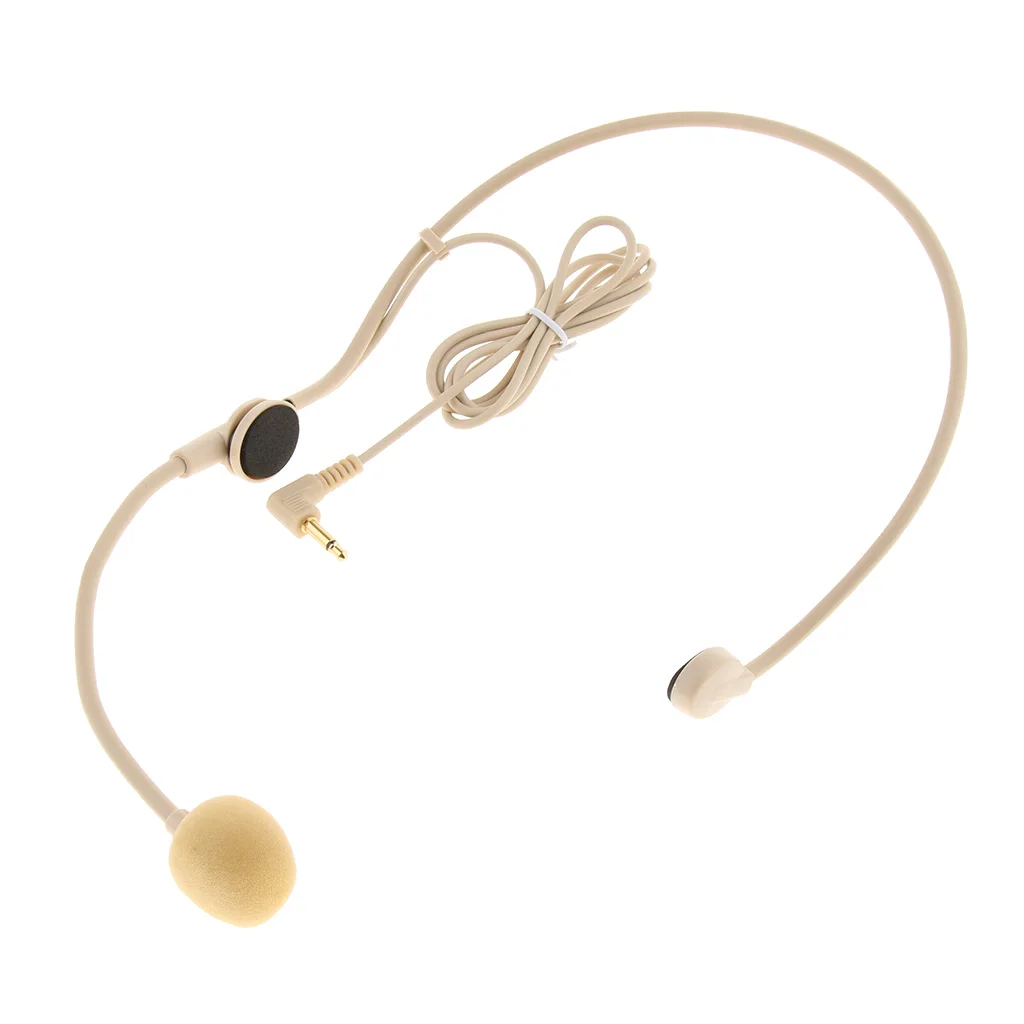 Professional 3.5mm Earphone Earhook Headset Microphone Uni-directional Mic for Tour Guide Teaching Lecture