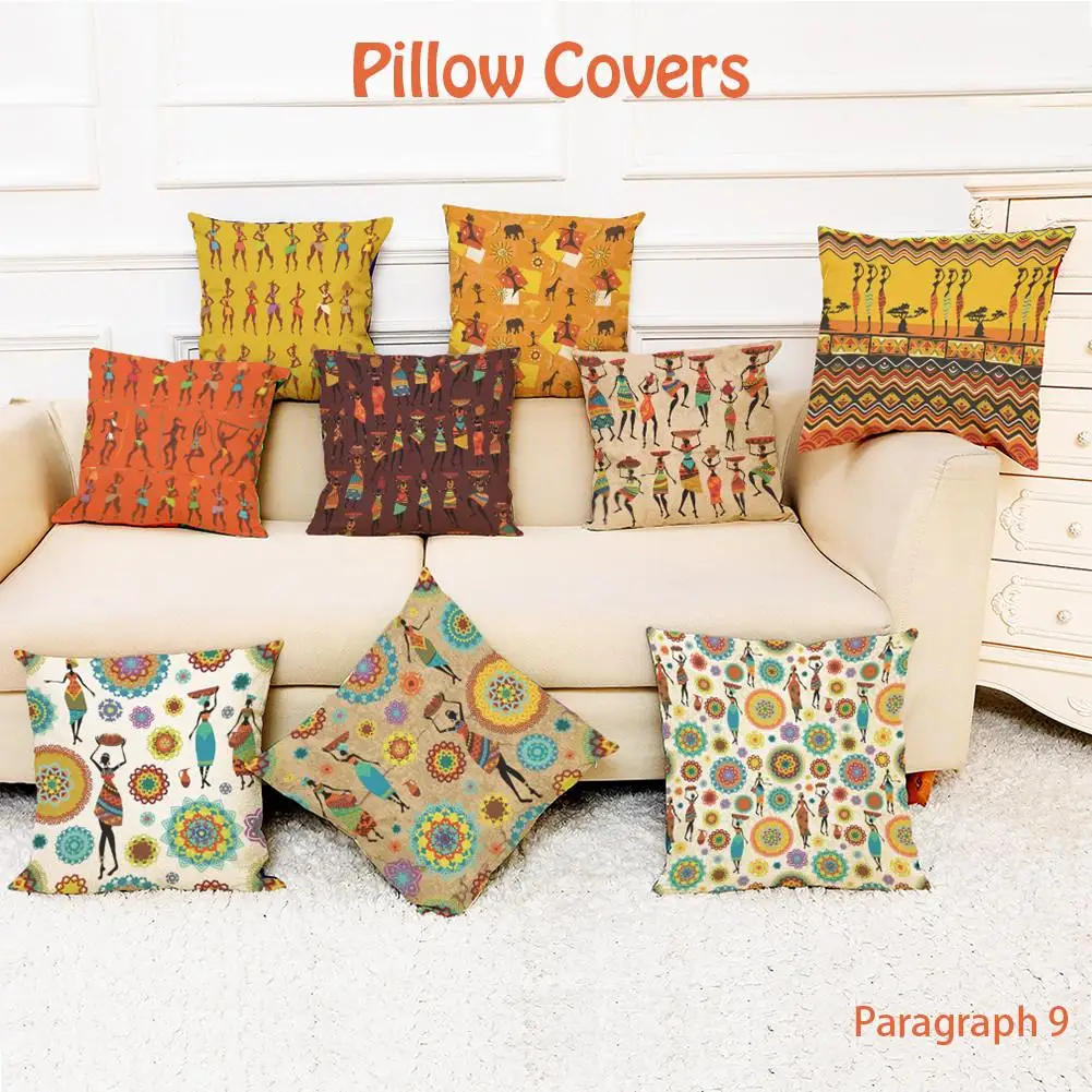 Boho Primitive Geometric Pattern Pillow Case Exotic Native Pattern