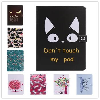 

Painting Cover Silicon Leather Case for apple iPad 2/3/4Flip Book Style Stand with Card Holder For Ipad 4Wallet