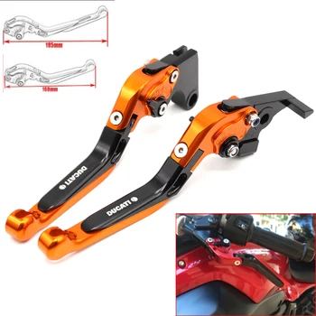 

Motorcycle CNC Adjustable Foldable brake Clutch Levers for Ducati Diavel/Carbon/XDiavel/S 2011-2017 with Logo (Ducati)
