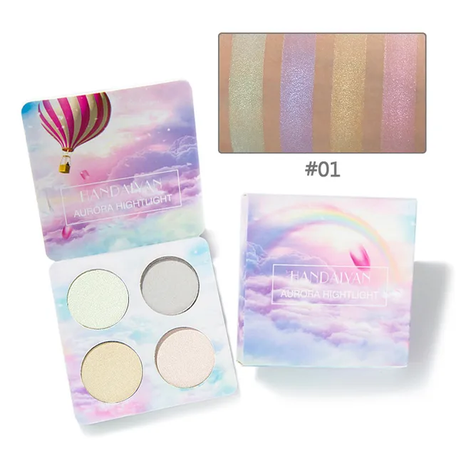 ISHOWTIENDA Pigment Highlighter Shimmer Shine Rainbow Palette Cosmetic Makeup Hi&hellip;