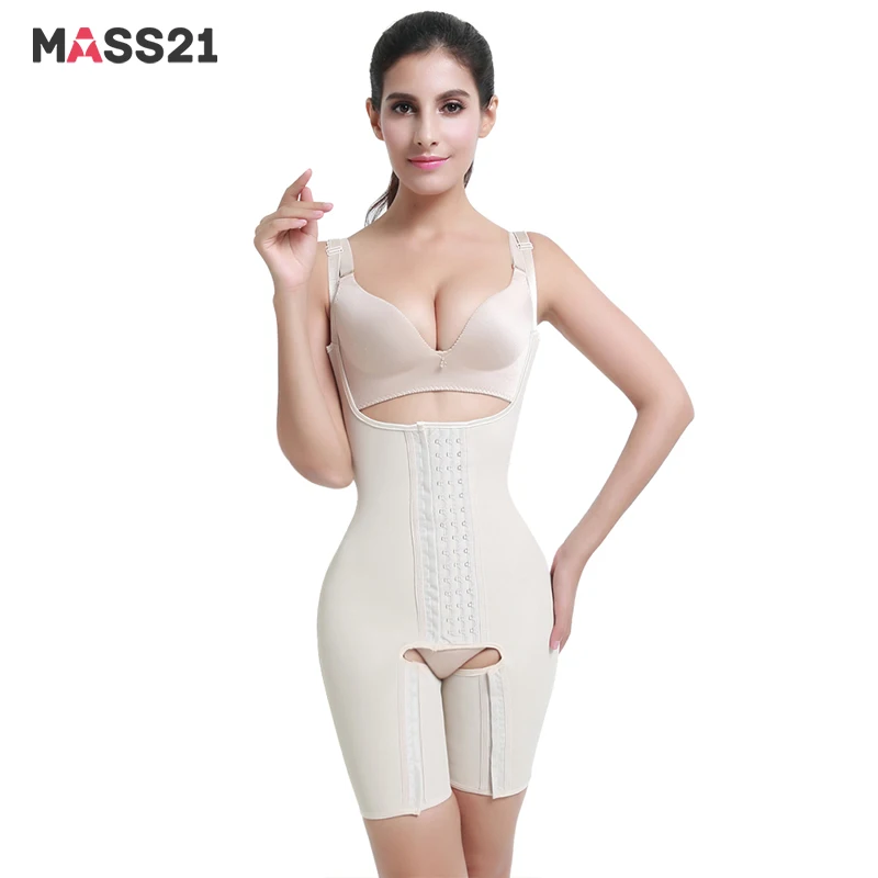 

FeelinGirl Beige 100% Latex Shaperwear Bodysuit Sexy Slimming Waist Trainer Plus Size Booty Lifter Waist Training Corset -E