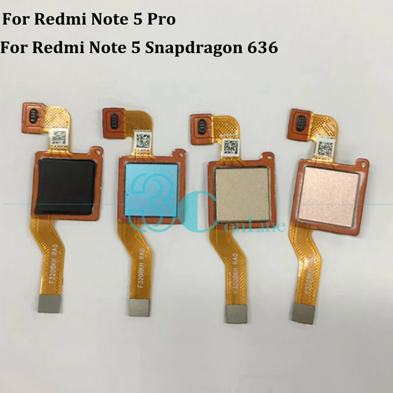 Redmi Note 5 Pro сканер отпечатков пальцев Сенсорный датчик Кнопка домой гибкий кабель