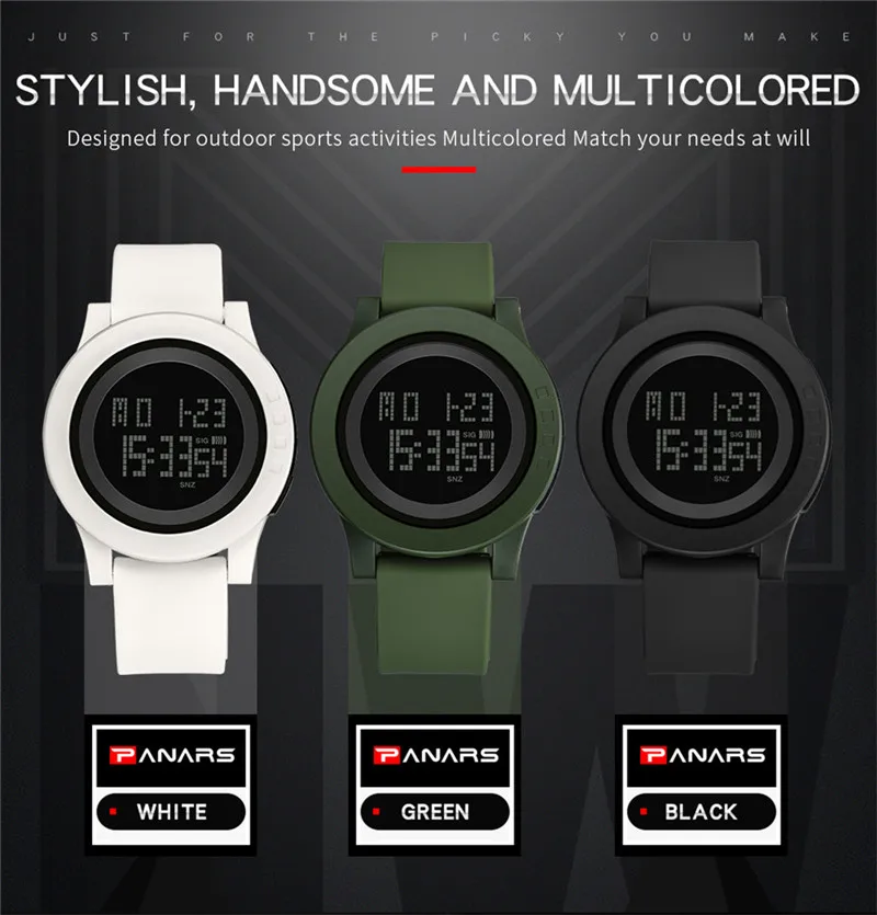 PANARS Women Digital Watch Relogio Feminino Sports Wrist Watch Female Clock Minimalist LED Electronic Running Watches For Women Outdoor (3)