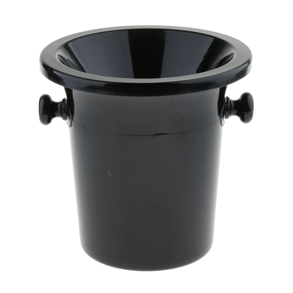 3-Liter Black Wine Chiller Plastic Champagne Cooler Bucket with Handles and Lid