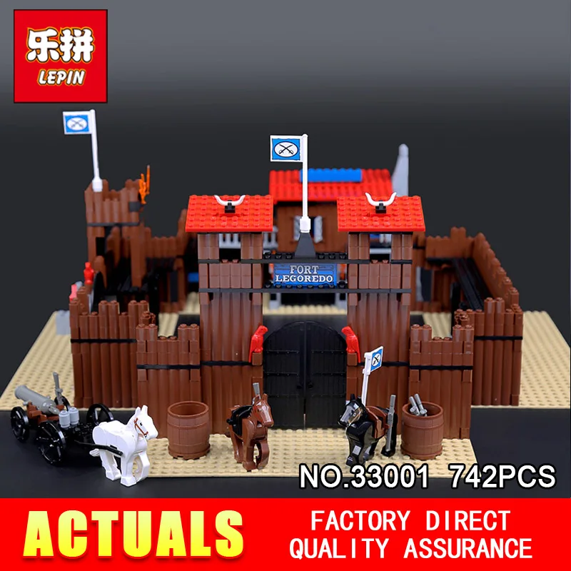 

Lepin 33001 742Pcs Genuine Building Series The Idian Cowboy`s Castle Set Educational DIY Building Blocks Bricks Toys Model 6769