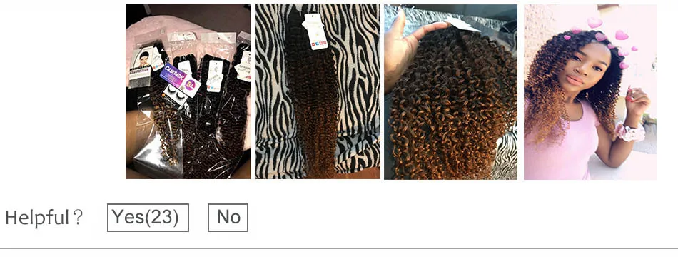 Spark Ombre Человеческие волосы афро кудрявые бразильские волосы переплетения пучок s 3 или 4 пучка предложения remy волосы для наращивания для черных женщин