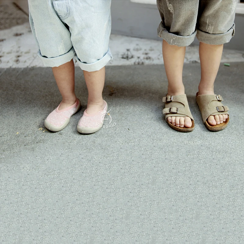 Детские носки с резиновой подошвой, детские весенние носки-тапочки Нескользящие дышащие Нескользящие хлопковые носки тапочки с мягкой подошвой