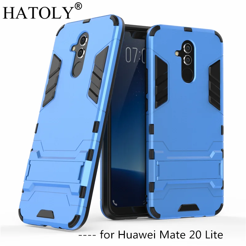 HATOLY درع حالة هواوي زميله 10 برو حالة زميله 20 لايت روبوت السيليكون المطاط الصلب عودة الهاتف غطاء لهواوي زميله 20 برو 10 لايت
