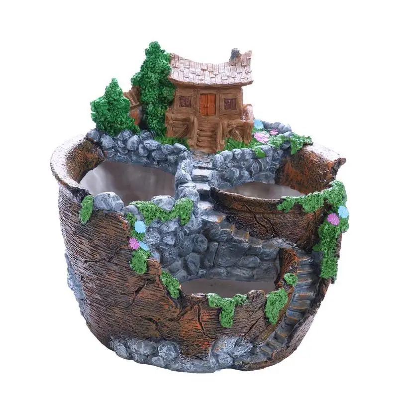 Stone Huts Themed Premium and Beautiful Flower Pots (3 Designs)