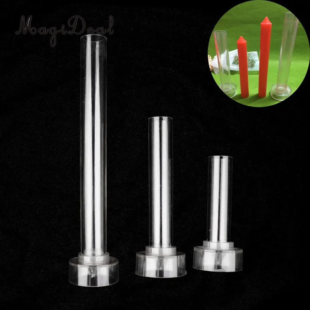 MagiDeal 3 Pieces Plastic Candle Moulds Church Top Molds Durable Holders Models for DIY Candle Making Accessories