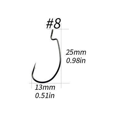 QualyQualy 20 шт. 2 упаковки Размер 1-12 2/0 1/0 3/0 4/0 джиг приманка «Червь» крючок углеродистая сталь мягкие приманки офсетные рыболовные крючки - Цвет: 20pcs size 8